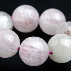 Only One 10-11mm Kunzite Beads Faint Purple Bracelet Brazil Grade Aa+ Genuine Natural Round Gemstone 8" (119396h-767)