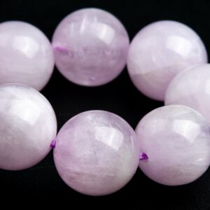 Only One 10-11mm Kunzite Beads Light Purple Pink Bracelet Grade Aaa Genuine Natural Round Gemstone 8" (118830h-2589)
