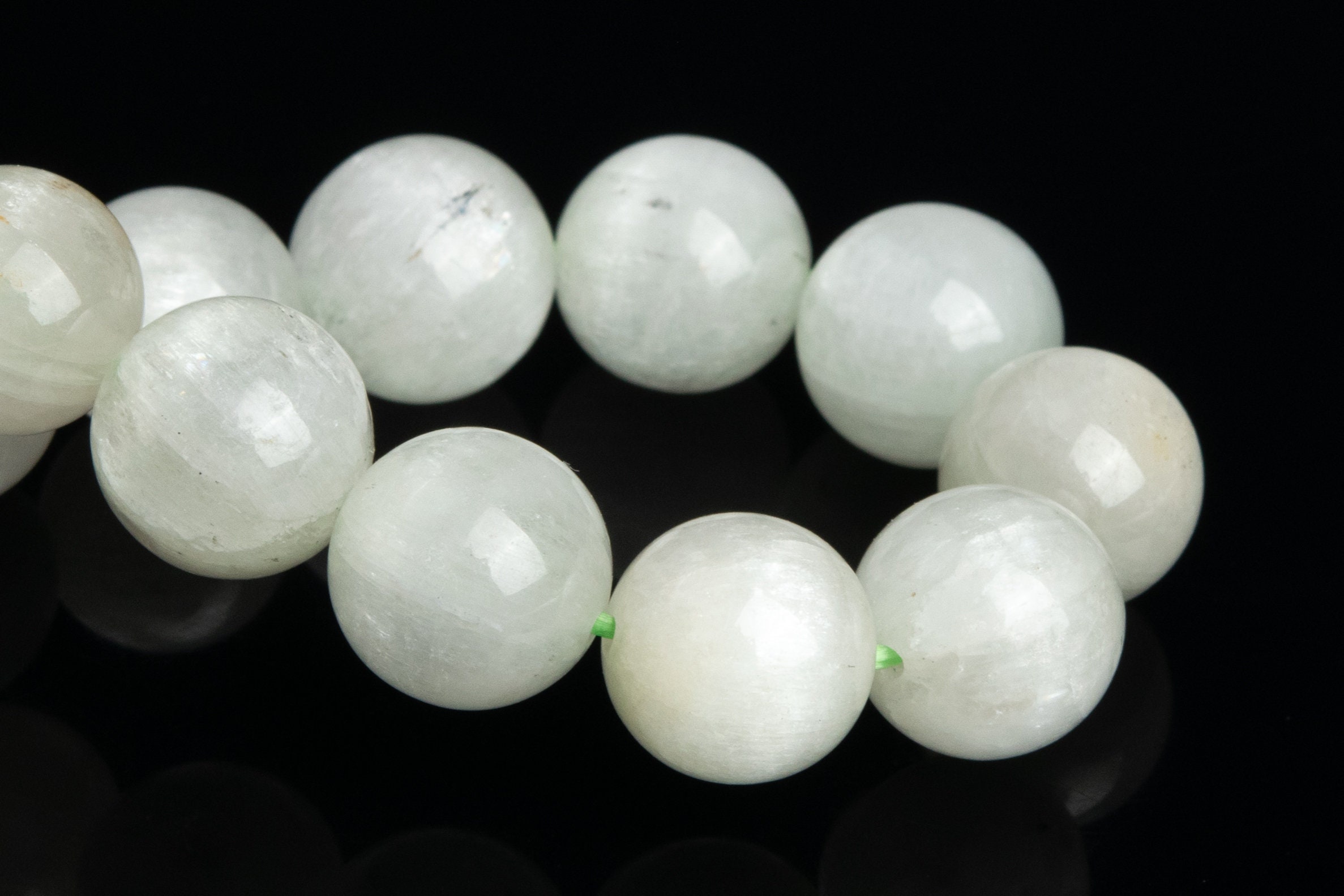 Only One 10-11mm Kunzite Beads Faint Green Bracelet Brazil Grade A+ Genuine Natural Round Gemstone 8" (120115h-2806)