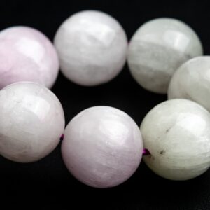 Only One 13mm Kunzite Beads Faint Purple Bracelet Brazil Grade A+ Genuine Natural Round Gemstone 8" (119402h-767)