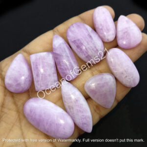 AAA Grade Natural Kunzite Cabochon Gemstone For Making Jewelry, Pink Kunzite Hand Made Flat Back Cabochon, Kunzite Loose Gemstone Lot
