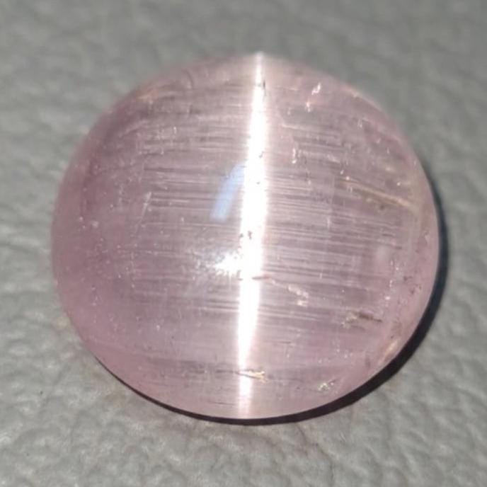 Natural Kunzite Cat’s Eye Cabochon | Pink Chatoyant Gemstone For Ring Jewellery