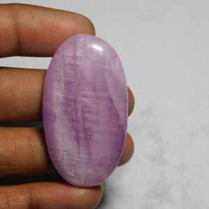 Natural Kunzite Cabochon Gemstone: Loose Semi-Precious Jewelry (101Cts, 47X26mm) Natural Kunzite Cabochon Gemstone: Loose Semi-Precious Jewelry (101Cts, 47X26mm)