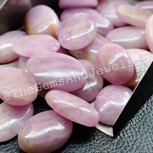 Natural Kunzite Cabochon Lot, Wholesale Loose Gemstone, Jewelry Making Stone Natural Kunzite Cabochon Lot, Wholesale Loose Gemstone, Jewelry Making Stone
