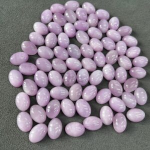 Natural Oval Kunzite Cabochon , Kunzite Cabochons Gemstone , Loose Gemstone Cabs, Flat Back Cabochon for Jewelry Making 8mmx10mm to 15x20mm