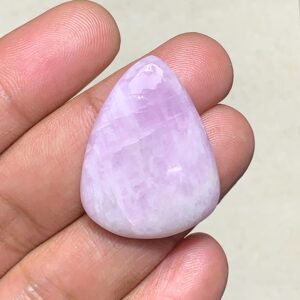 Natural Kunzite Pear Shape Cabochon, Kunzite Cabochon, 34×26×6 MM Natural Kunzite Pear Shape Cabochon, Kunzite Cabochon, 34×26×6 MM