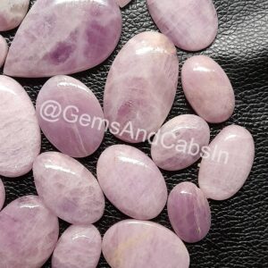 Natural Pink Kunzite Cabochon Lot, Loose Gemstone Crystals Natural Pink Kunzite Cabochon Lot, Loose Gemstone Crystals