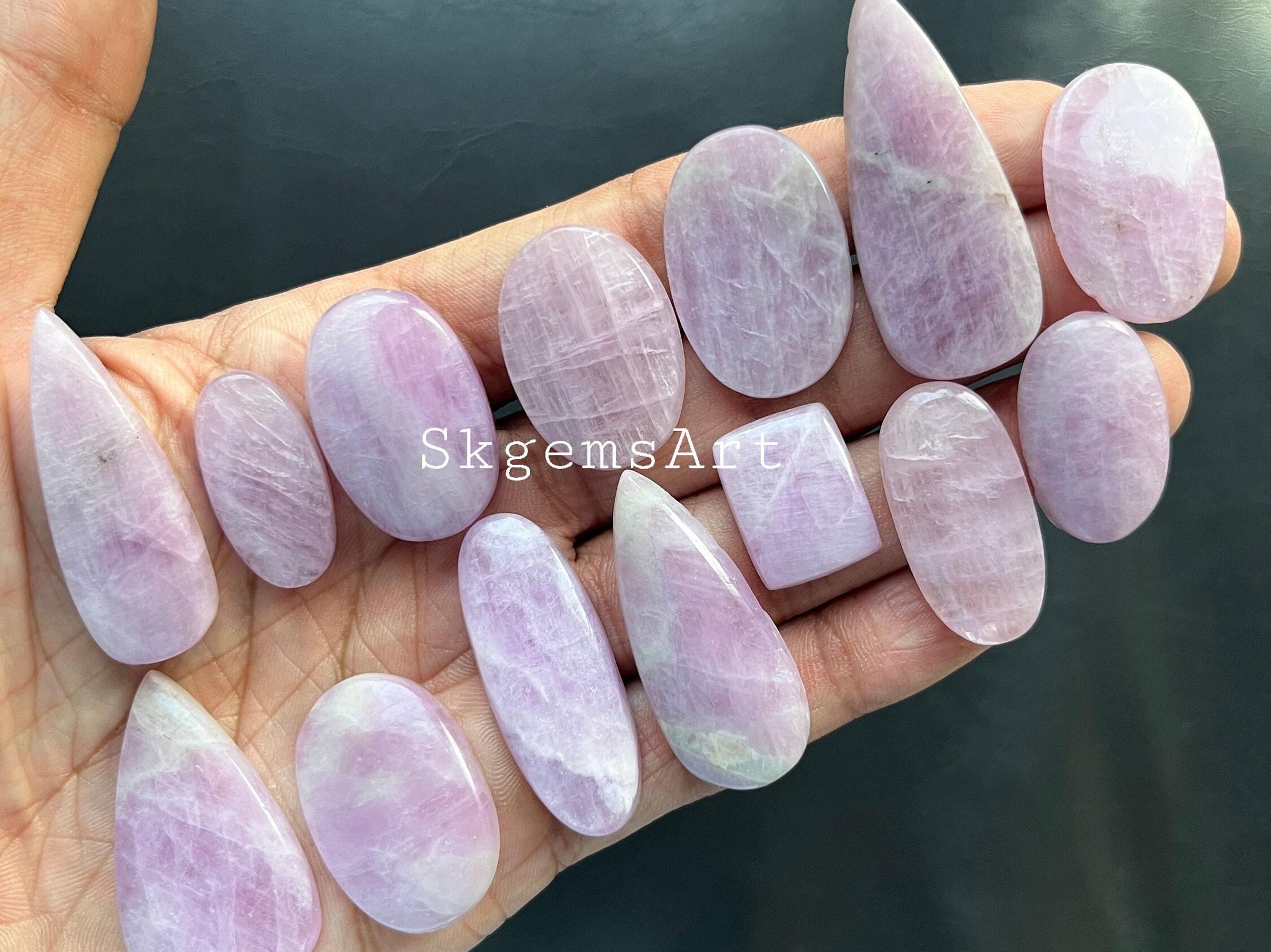 New Pink Kunzite Cabochon Wholesale Lot By Weight With Different Shapes And Sizes Used For Jewelry Making