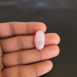 Oval Kunzite Cabochon: 17.5 Carat Gemstone for Jewelry Making (24x13x6 MM Oval Kunzite Cabochon: 17.5 Carat Gemstone for Jewelry Making (24x13x6 MM