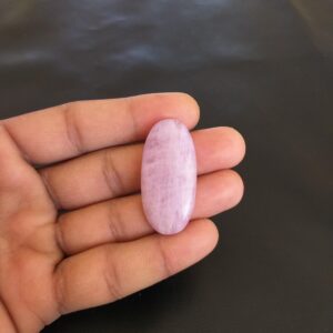 Oval Kunzite Cabochon: 62.5 Carat Gemstone for Jewelry (41x20x7 MM Oval Kunzite Cabochon: 62.5 Carat Gemstone for Jewelry (41x20x7 MM