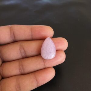 Pear Kunzite Cabochon: 22.5 Carat Gemstone for Jewelry (24x16x7 MM Pear Kunzite Cabochon: 22.5 Carat Gemstone for Jewelry (24x16x7 MM