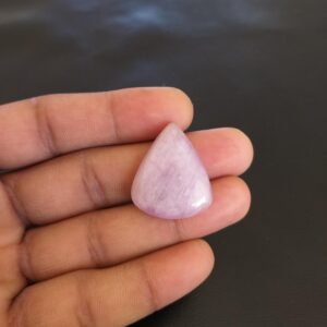 Pear Kunzite Cabochon: 37.5 Carat Gemstone, 29x24x6 MM Pear Kunzite Cabochon: 37.5 Carat Gemstone, 29x24x6 MM