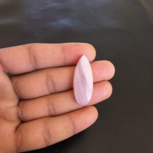 Pear Kunzite Cabochon: 37.5 Carat Gemstone, 36x15x7 MM Pear Kunzite Cabochon: 37.5 Carat Gemstone, 36x15x7 MM
