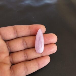 Pink Kunzite Cabochon: Pear Shape Gemstone, 35 Carat (35x13x8 MM Pink Kunzite Cabochon: Pear Shape Gemstone, 35 Carat (35x13x8 MM
