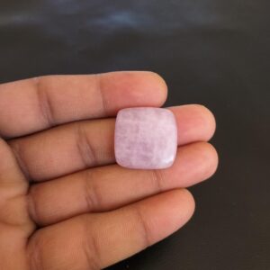 Polished Kunzite Stone Cabochon: 30 Carat Handmade Cushion Shape Gemstone, 23x6 MM Polished Kunzite Stone Cabochon: 30 Carat Handmade Cushion Shape Gemstone, 23x6 MM