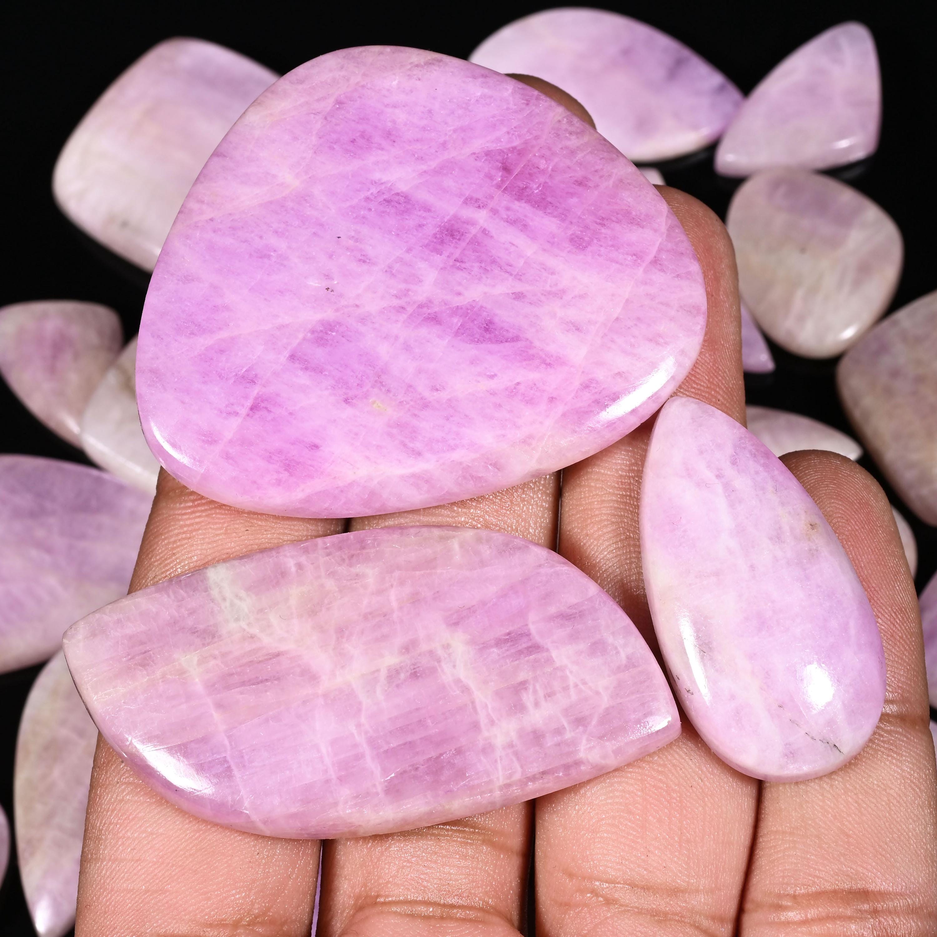 Kunzite Cabochon Wholesale Lot By Weight With Different Shapes And Sizes Used For Jewelry Making And Wire Wrapping