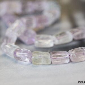 Kunzite 10x13mm Rectangle Nugget Beads 15.5" Strand Stabilized
