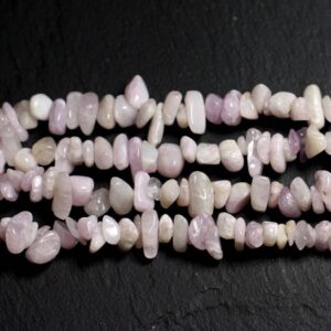 Fil 39cm 145pc env - Perles Pierre - Kunzite rose Rocailles Chips 4-10mm