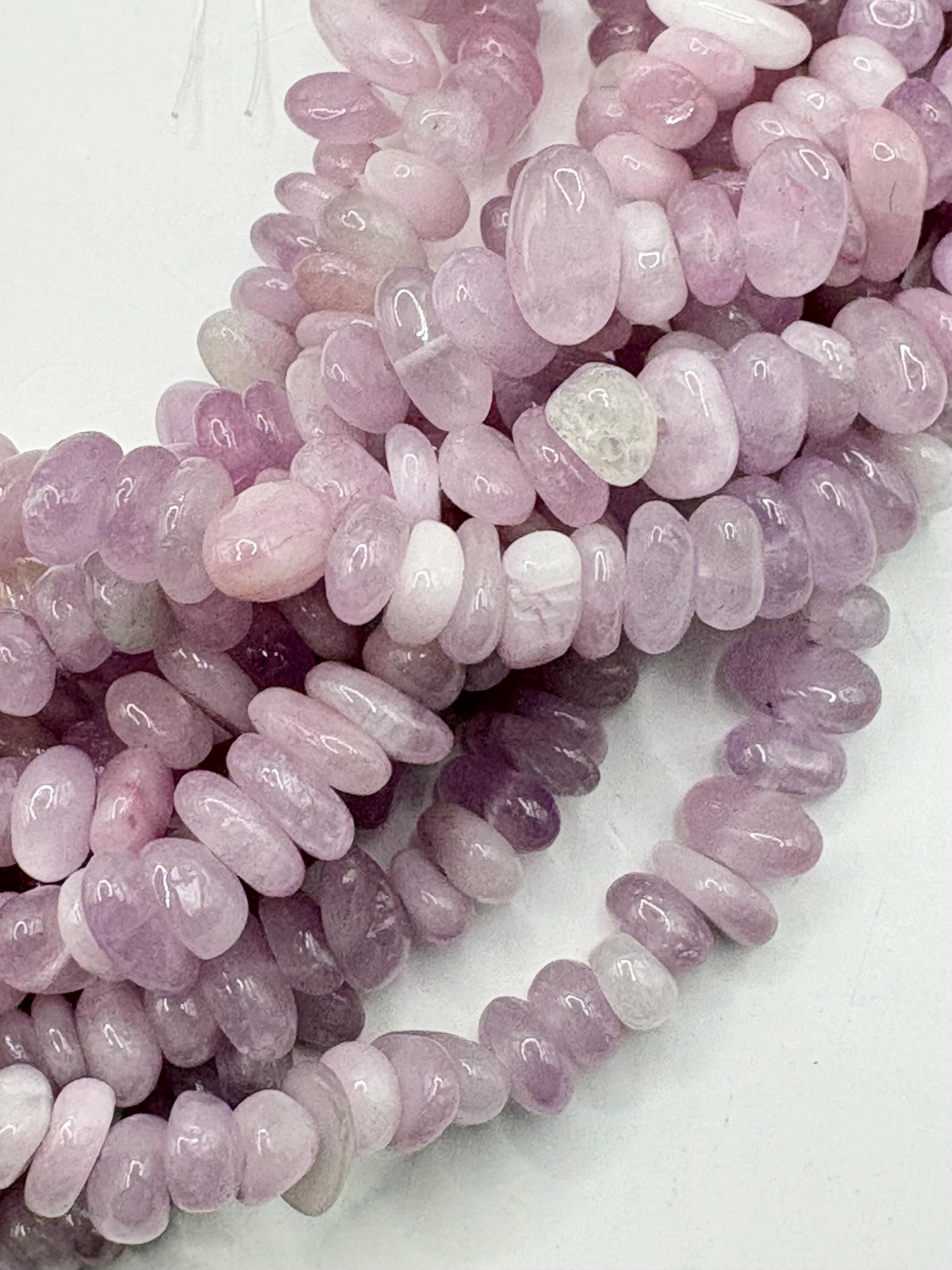 Kunzite Gemstone Chip Beads. 30” Strand Of 5-8mm High Quality Chips. A Form Of Spodumene. Known As A Healing Stone. Kunzite Gemstone Chip Beads. 30” Strand Of 5-8mm High Quality Chips. A Form Of Spodumene. Known As A Healing Stone.