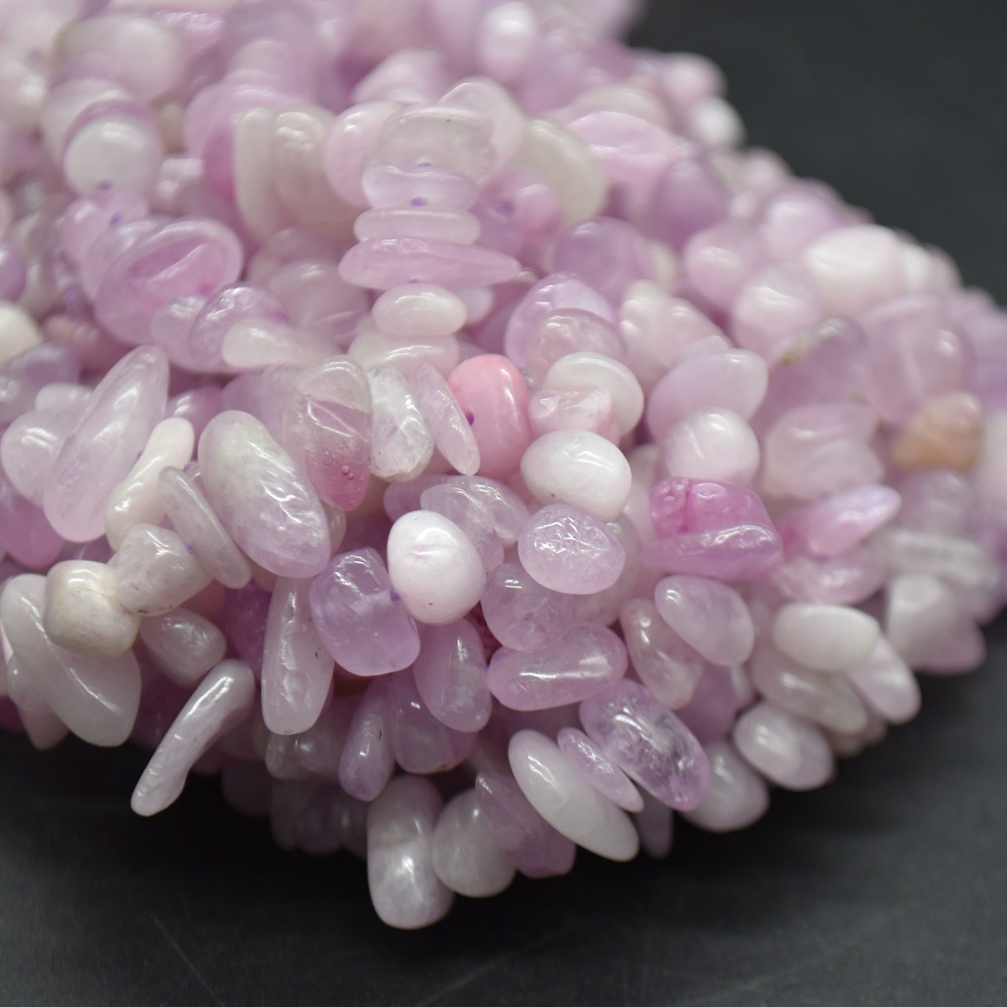 Kunzite Gemstone Chips Nuggets Beads - 5mm - 8mm, 16" Strand