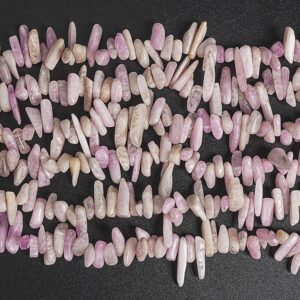 Genuine Natural Kunzite Gemstone Beads 12-24x3-5mm Purple Pink Stick Pebble Chip A Quality Loose Beads (112816)