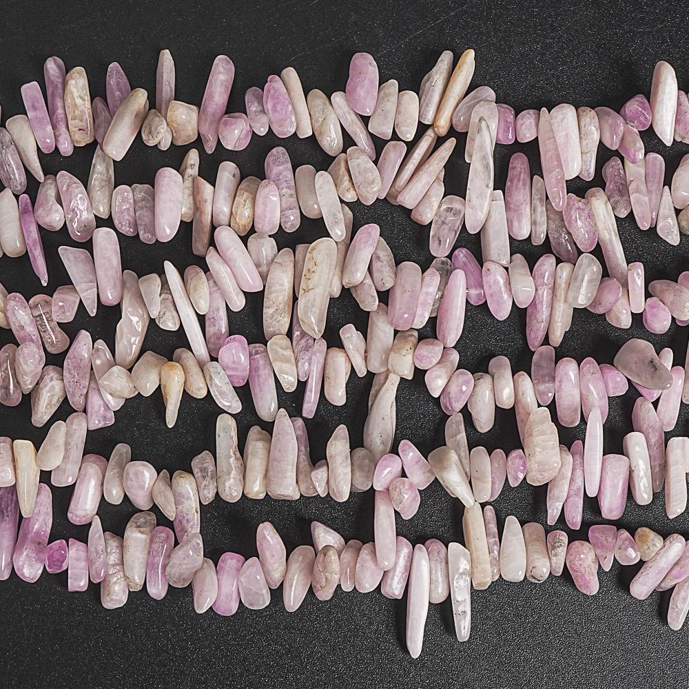 Genuine Natural Kunzite Gemstone Beads 12-24x3-5mm Purple Pink Stick Pebble Chip A Quality Loose Beads (112816)