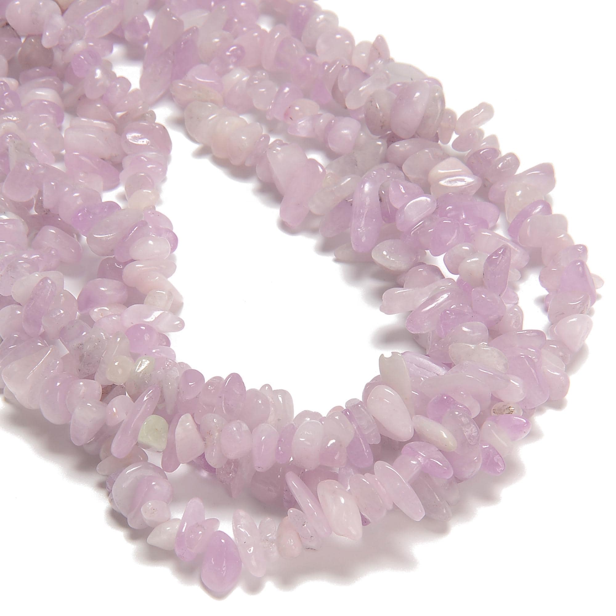 Natural Kunzite Irregular Pebble Nugget Chips Beads Size 7-8mm 34" Strand Natural Kunzite Irregular Pebble Nugget Chips Beads Size 7-8mm 34" Strand