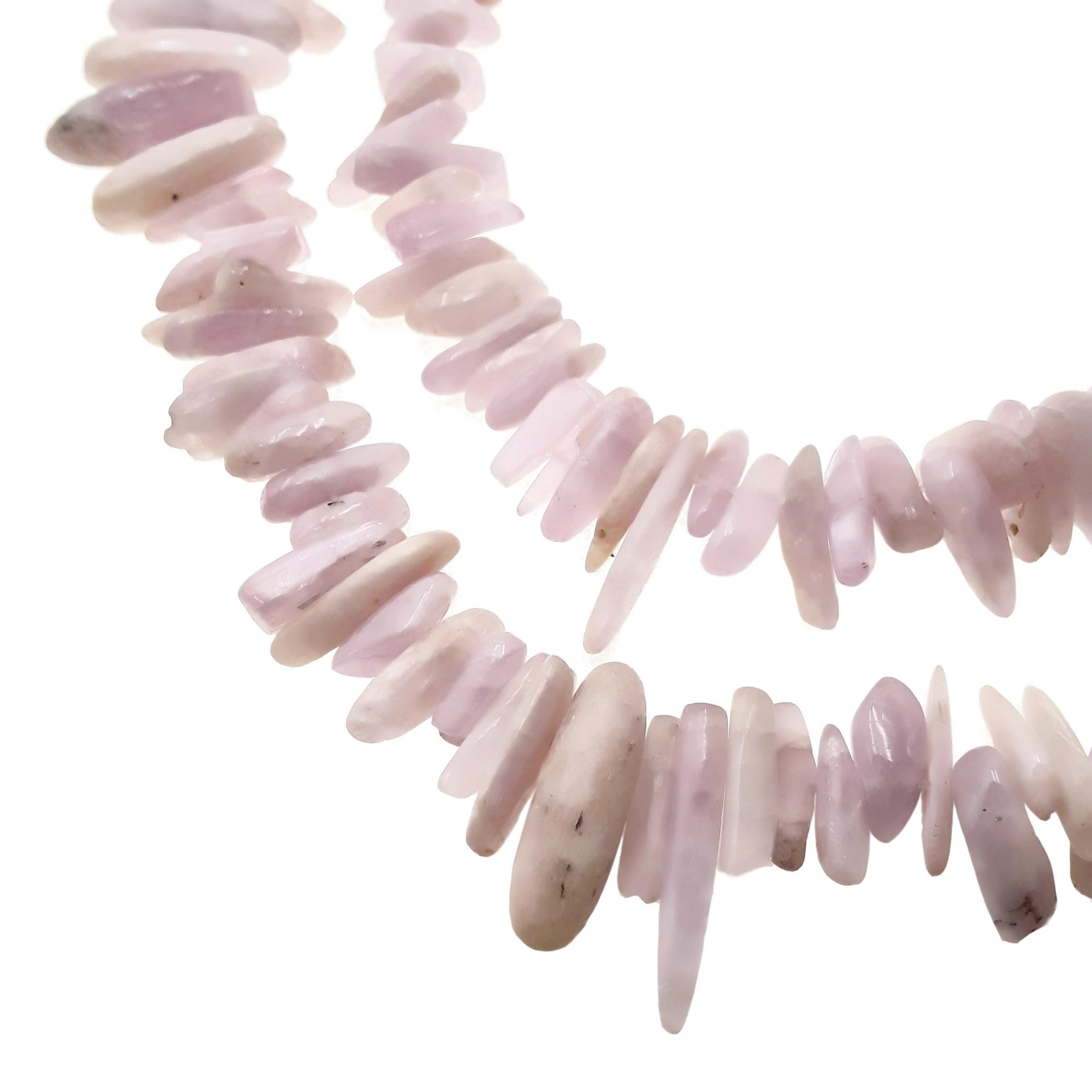 Natural Kunzite Pebble Nugget Stick Points Beads Approx 10-20mm 15.5" Strand Natural Kunzite Pebble Nugget Stick Points Beads Approx 10-20mm 15.5" Strand