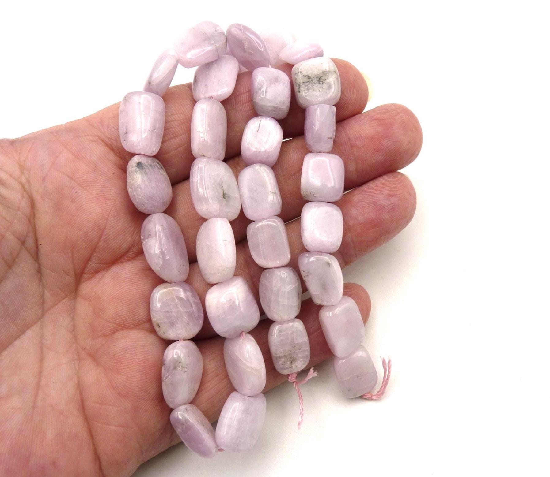 Kunzite Spodumene Pink Gemstone Tumbled Nugget Beads, 16" Strand, Jewelry Supply Destash Kunzite Spodumene Pink Gemstone Tumbled Nugget Beads, 16" Strand, Jewelry Supply Destash