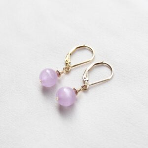 Kunzite Earrings: 14K Gold-Filled, Pastel Lilac, Natural Gemstone Leverback Kunzite Earrings: 14K Gold-Filled, Pastel Lilac, Natural Gemstone Leverback