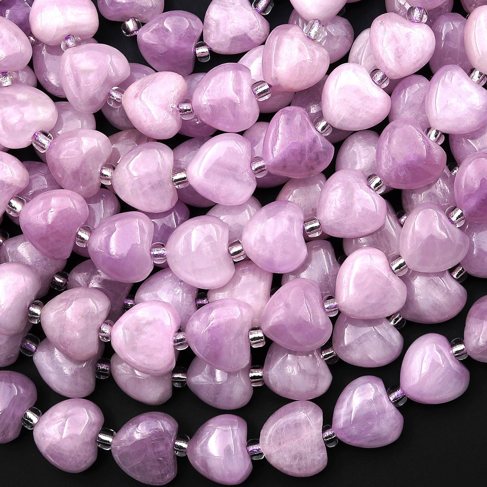 Aaa Natural Kunzite Smooth Heart 10mm Beads Center Drilled Gemstone Good For Earrings 15.5" Strand Aaa Natural Kunzite Smooth Heart 10mm Beads Center Drilled Gemstone Good For Earrings 15.5" Strand