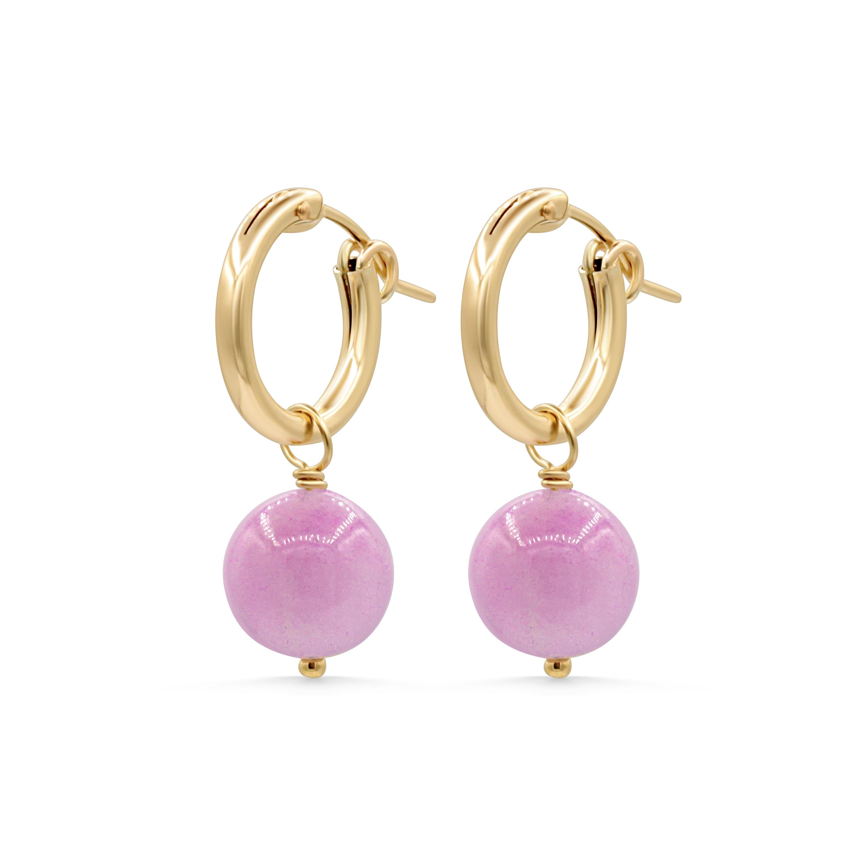 Kunzite Drop Earrings – 14k Gold Filled Hoops, Pink Gemstone Earrings, Dainty Everyday Jewelry, Gift For Her Kunzite Drop Earrings – 14k Gold Filled Hoops, Pink Gemstone Earrings, Dainty Everyday Jewelry, Gift For Her