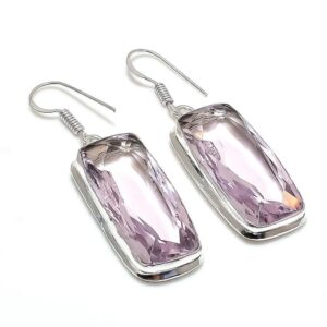 Elegant Kunzite Earrings, Pink Gemstone Earrings, Drop & Dangle Earrings, 925 Sterling Silver Jewelry, Anniversary Gift, Earrings For Love Elegant Kunzite Earrings, Pink Gemstone Earrings, Drop & Dangle Earrings, 925 Sterling Silver Jewelry, Anniversary Gift, Earrings For Love