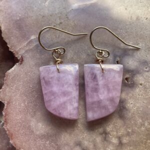 Gold Filled Kunzite Dangle Earrings: Pink Stone Drop Earrings Gold Filled Kunzite Dangle Earrings: Pink Stone Drop Earrings