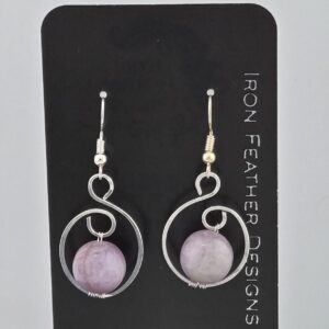 Handcrafted Kunzite Earrings – Sterling Silver Wire Wrapped Dangles Handcrafted Kunzite Earrings – Sterling Silver Wire Wrapped Dangles
