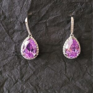 Lab created Kunzite in Sterling silver Earrings-Lab created Kunzite Earrings-Remarkable Kunzite Earrings-Wedding Jewelry-Special Gift