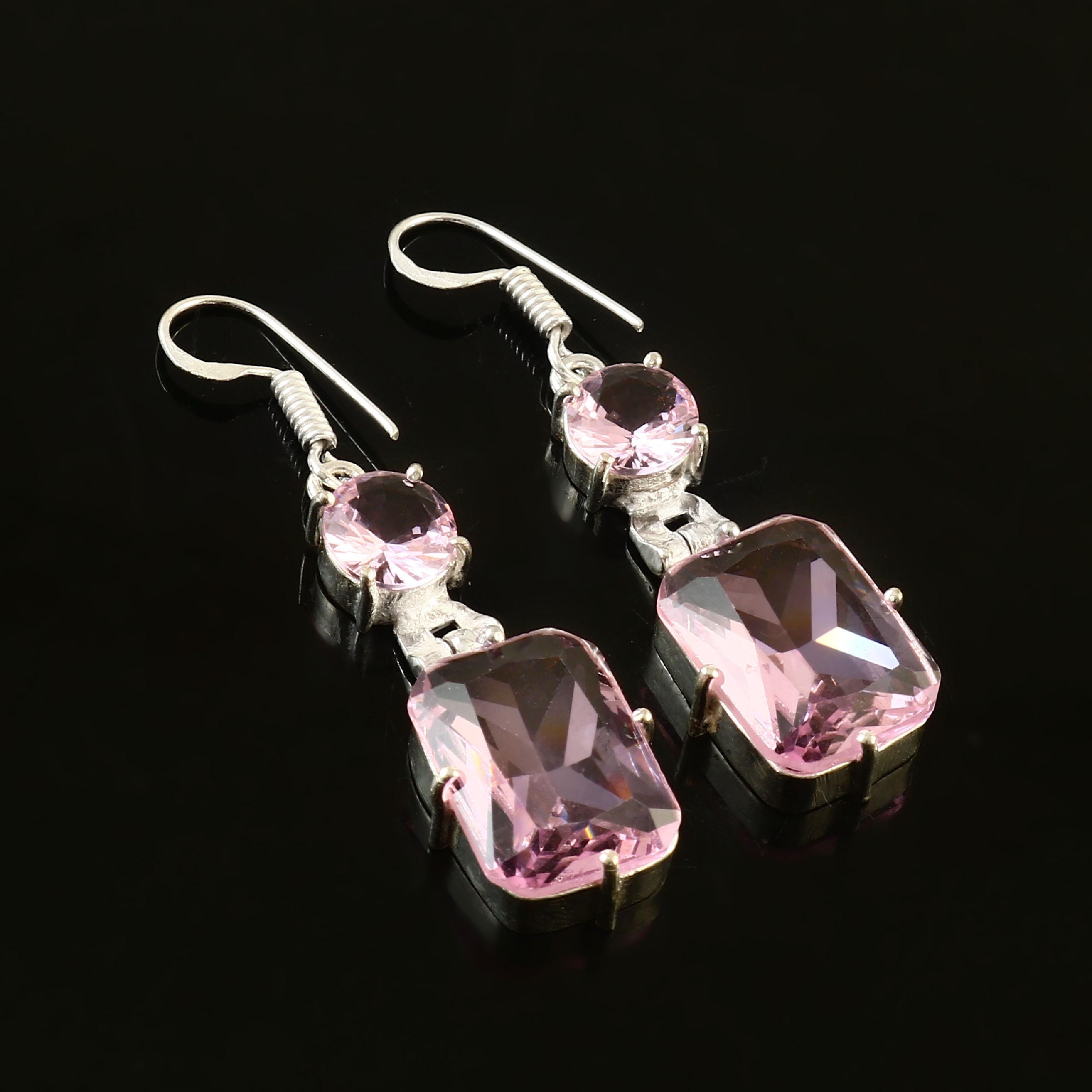Pink Kunzite Earring,gemstone Earring,handmade Earring,925 Sterling Silver Earring,kunzite Earring For Her,anniversary Gift,gift For Wife Pink Kunzite Earring,gemstone Earring,handmade Earring,925 Sterling Silver Earring,kunzite Earring For Her,anniversary Gift,gift For Wife