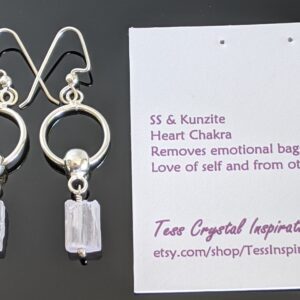 Sterling Silver and Raw Brazilian Kunzite Earrings Sterling Silver and Raw Brazilian Kunzite Earrings