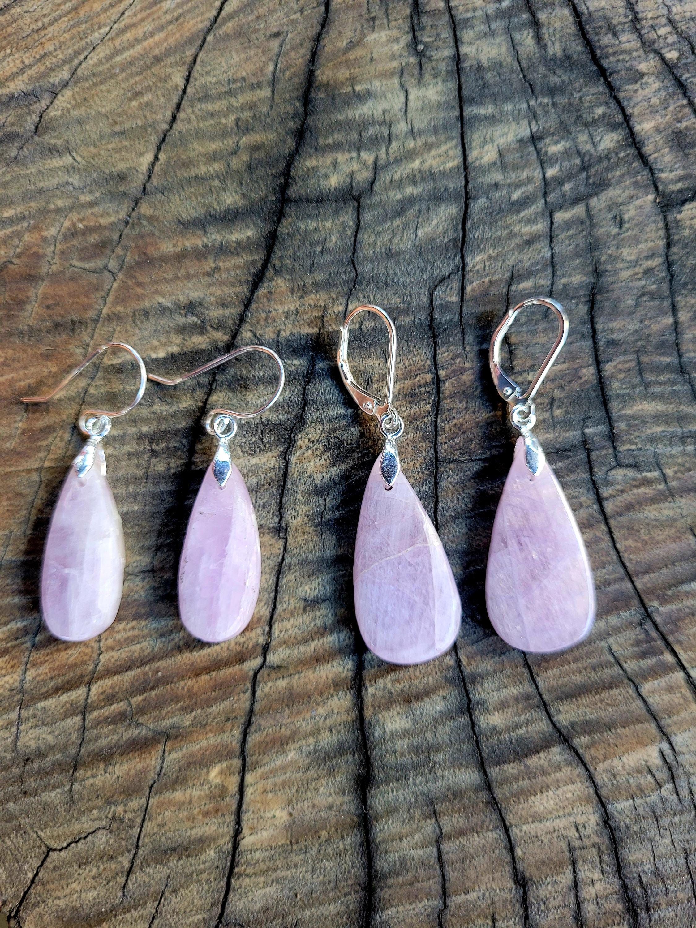 Sweet Pink Kunzite Earrings. Sterling Silver Pale Pink Earrings. Sweet Pink Kunzite Earrings. Sterling Silver Pale Pink Earrings.