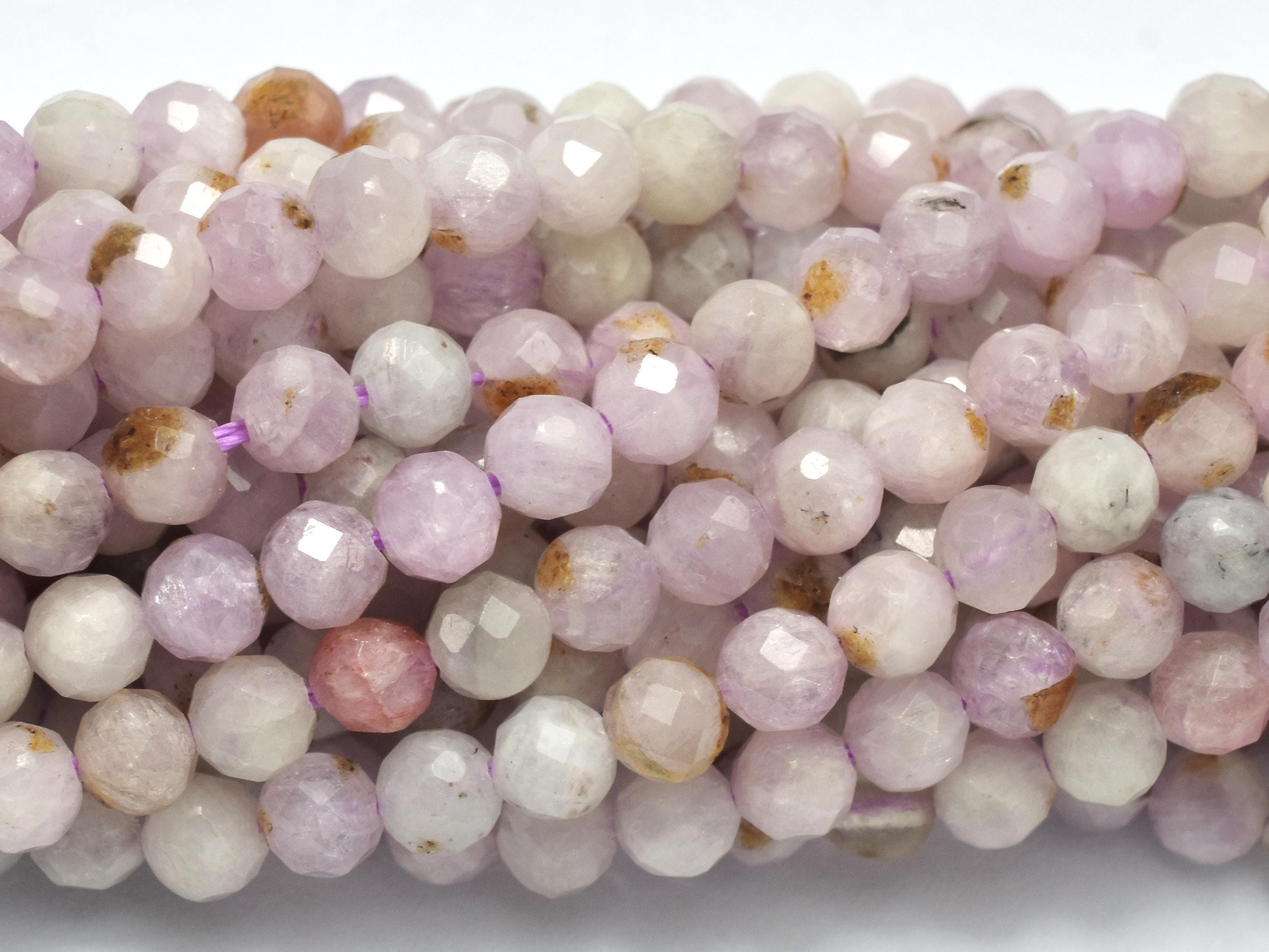 Kunzite, 3.7mm Micro Faceted Round Beads, 15 Inch, Approx. 100 Beads (293025001)