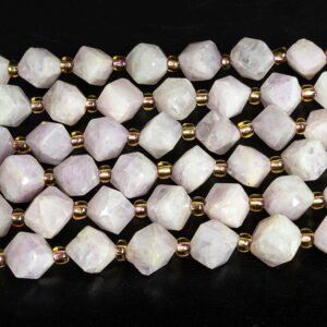 8MM Light Pink Kunzite Beads Grade AA+ Gemstone Faceted Cube Loose Beads 15"/7.5" Bulk Lot Options 8MM Light Pink Kunzite Beads Grade AA+ Gemstone Faceted Cube Loose Beads 15"/7.5" Bulk Lot Options