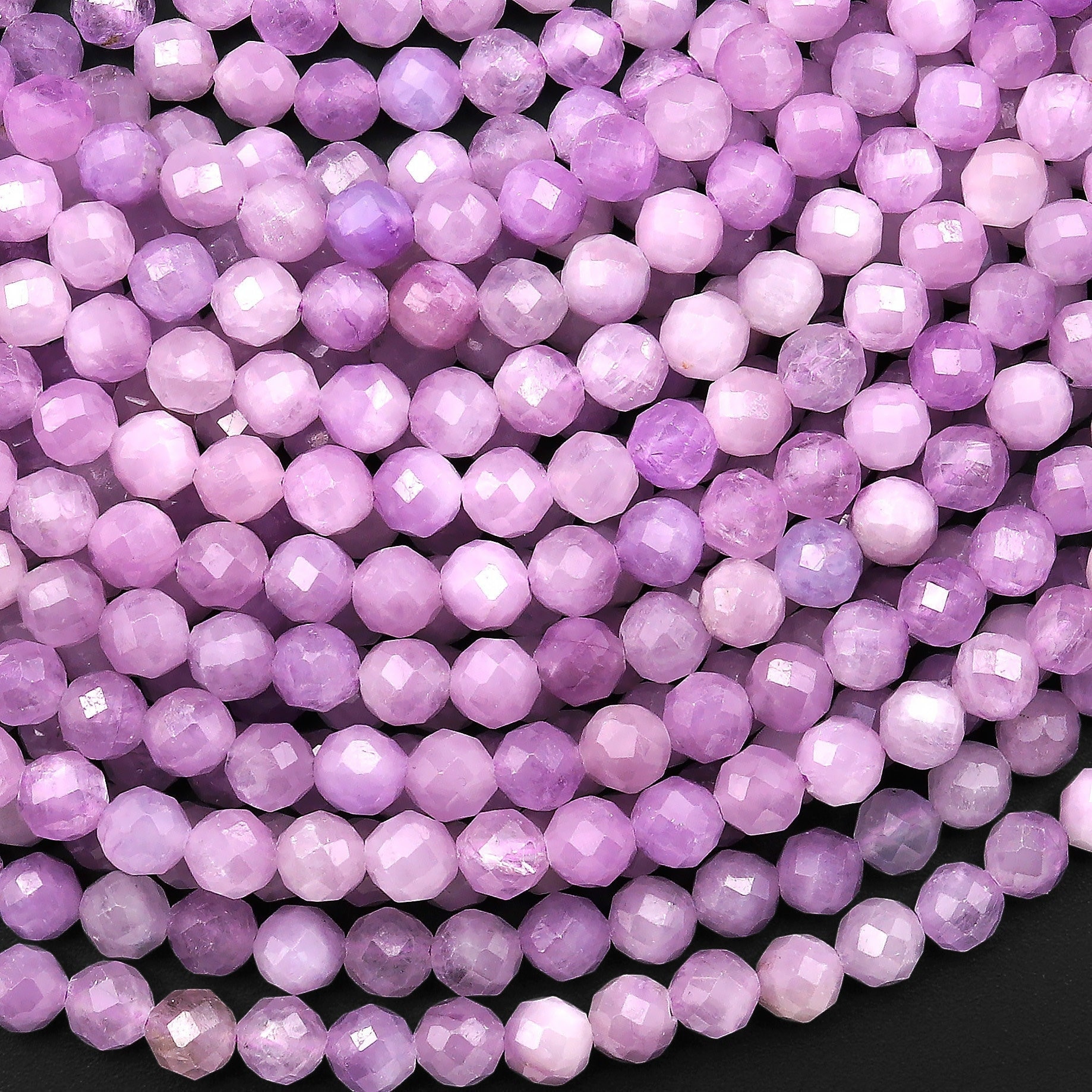 Aaa Natural Kunzite Faceted 2mm 3mm 4mm 5mm Round Beads Real Genuine Violet Purple Gemstone 15.5" Strand Aaa Natural Kunzite Faceted 2mm 3mm 4mm 5mm Round Beads Real Genuine Violet Purple Gemstone 15.5" Strand