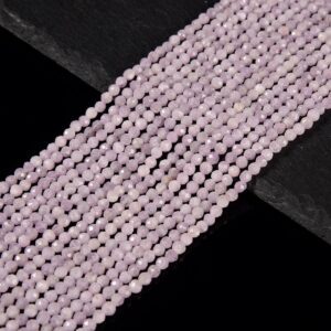 Kunzite Gemstone Natural Grade AAA Micro Faceted Round 4MM Beads 15 inch Full Strand (80020510-P115) Kunzite Gemstone Natural Grade AAA Micro Faceted Round 4MM Beads 15 inch Full Strand (80020510-P115)