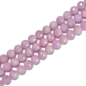 High Quality Natural Kunzite Faceted Round Beads Size 8mm 10mm 15.5'' Strand High Quality Natural Kunzite Faceted Round Beads Size 8mm 10mm 15.5'' Strand