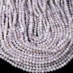 Natural Kunzite Gemstone Grade A Micro Faceted Round 2MM 3MM Loose Beads 15 inch Full Strand BULK LOT 1,2,6,12 and 50 (P54) Natural Kunzite Gemstone Grade A Micro Faceted Round 2MM 3MM Loose Beads 15 inch Full Strand BULK LOT 1,2,6,12 and 50 (P54)