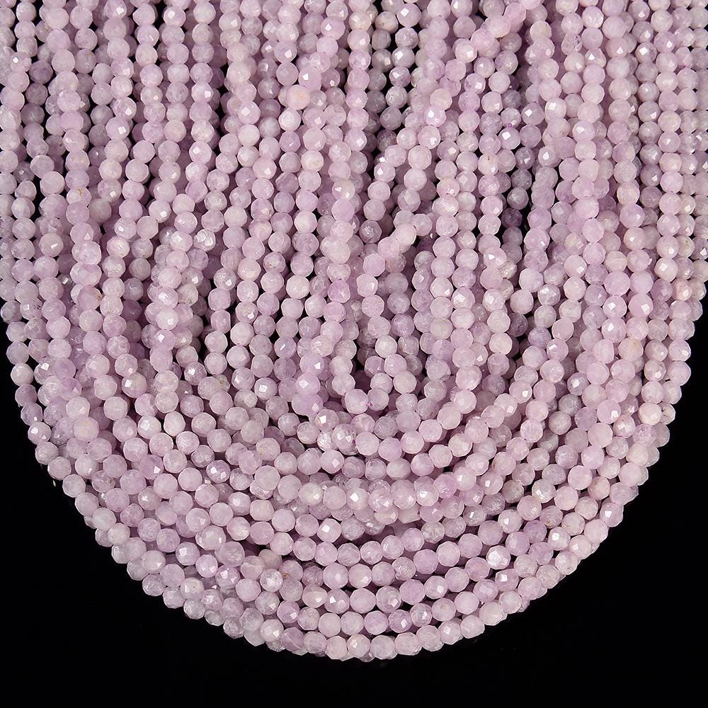 Natural Kunzite Gemstone Grade Aaa Micro Faceted Round 4mm Loose Beads 15 Inch Full Strand (80020510-p115) Natural Kunzite Gemstone Grade Aaa Micro Faceted Round 4mm Loose Beads 15 Inch Full Strand (80020510-p115)