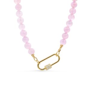 Kunzite Beaded Necklace, Kunzite , Kunzite Necklace , [dip] Kunzite Necklace , Kunzite 14k Gold Vermeil , Women's Kunzite Jewelry