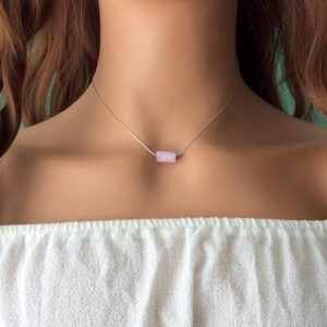Minimalist Pink Kunzite Crystal Necklace - Ideal Gift For Her