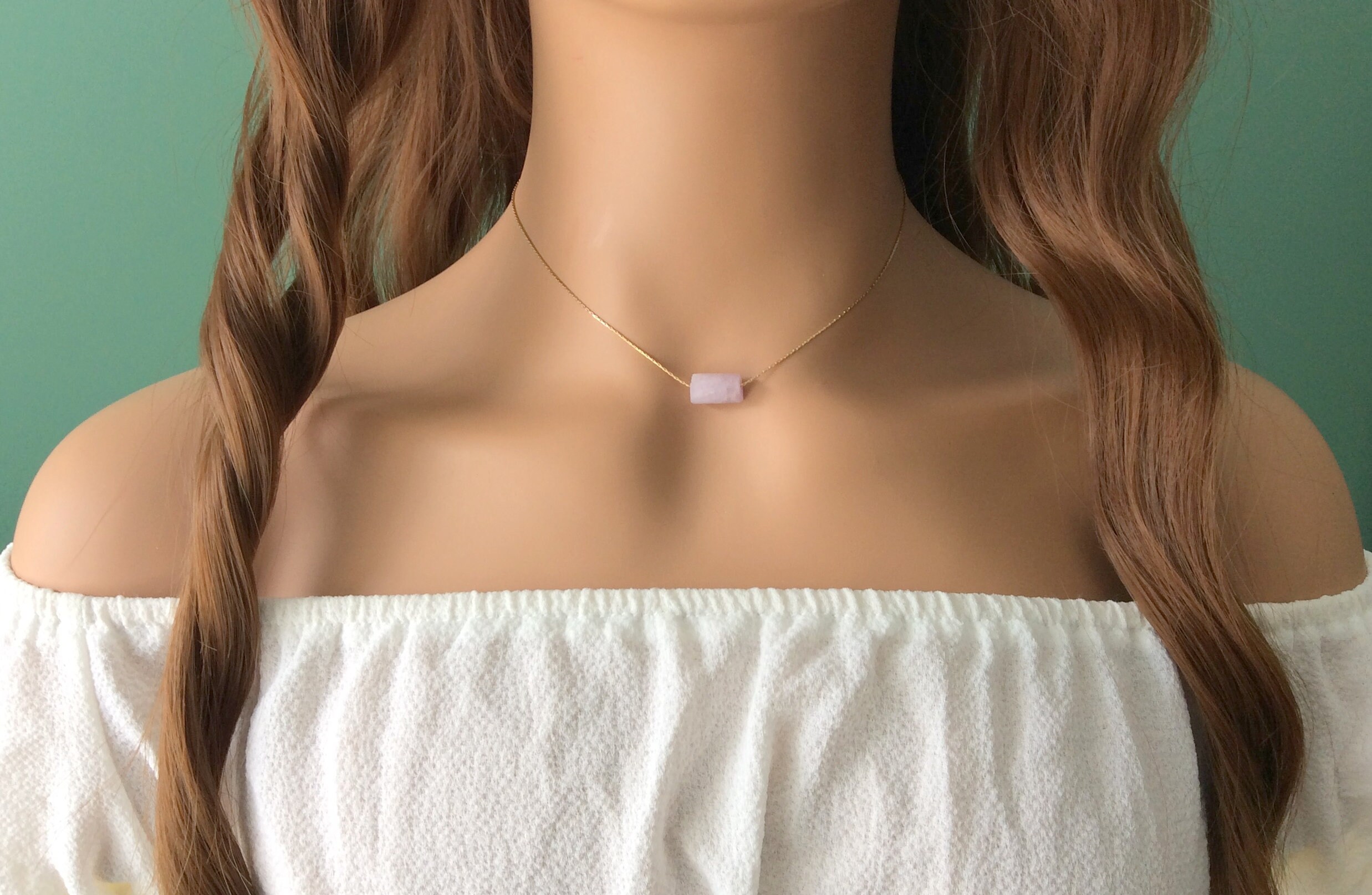 Minimalist Pink Kunzite Crystal Necklace - Perfect Gift For Her