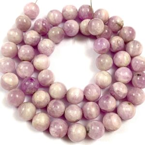 Pink Kunzite 9mm Beads Natural Kunzite Smooth Balls Pink Kunzite Gemstone Beads Pink Kunzite 18” Necklace 9mm Pink Kunzite Smooth Round Bead